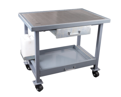spare parts storage and cleaning cart