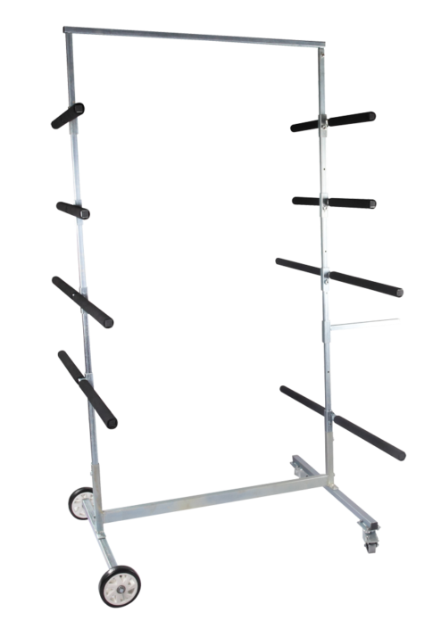 mobile bumper storage rack