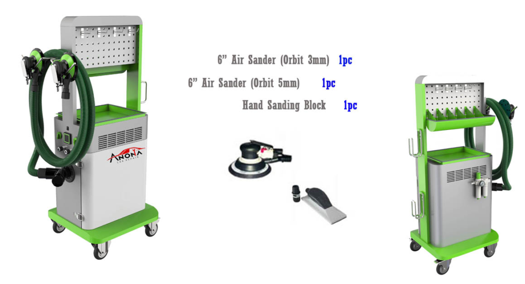 compact dustless sander vacuum trolley